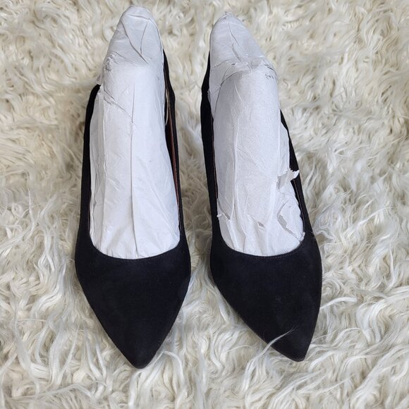 Vionic Adalena Women's Slingback Heeled Dress Shoe Black Suede - 9 Medium - Picture 2 of 9